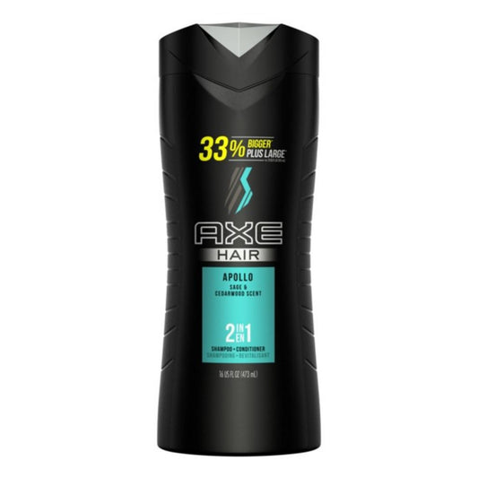 Axe Hair 2-in-1 Shampoo and Conditioner, Apollo, 16 Fluid Ounce