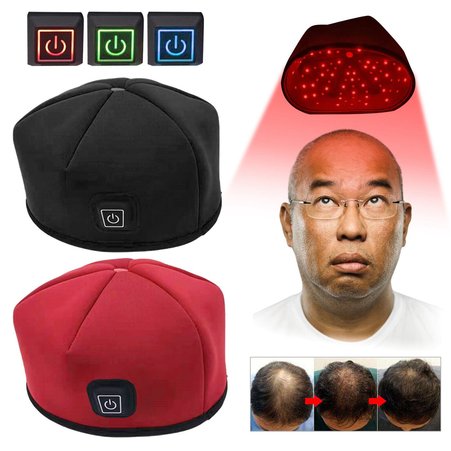 Red Infrared Light Therapy Hair Regrowth Cap/Helmet Treatment Hair Loss Hat